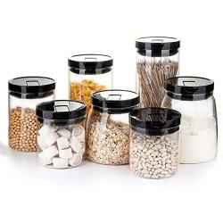 Glass Sealed Jars, Kitchen Household Grain Storage Tanks, Storage Spices/Flower Tea/Oatmeal/Coffee Beans