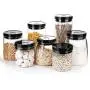 Glass Sealed Jars, Kitchen Household Grain Storage Tanks, Storage Spices/Flower Tea/Oatmeal/Coffee Beans