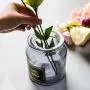 Nordic Glass Storage Jar Bottle Scandinavian European Transparent Desk Storage Bottle Organizer Flower Container Decor,1 Nordic Glass Storage Jar Bottle Scandinavian European Transparent Desk Storage Bottle Organizer Flower Container Decor,1