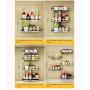 Wall mounted spice rack organizer, adjustable and swivel adjustable 3-tier stainless steel rack Shelf storage rack for herbs, spice jars, bottle (size: 51 cm)