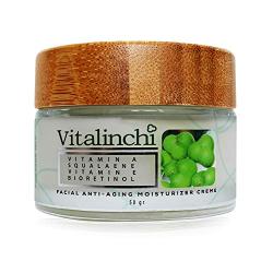 Vitalinchi Facial Anti-Aging Moisturizer Cream – Facial Moisturizer with Vitamin A and Natural Cacay Oil, Squalene and Bio Retinol – Hydrating Face Cream for Women and Men – Prevents Spots, Aging and Dryness