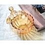 FUYU Pumpkin Glass Candy Jar Snack Box Glass Storage Jar with Lid