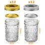 Mason Jars, 8 OZ Mason Jars Canning Jars Jelly Jars With Regular Lids and Bands, Ideal for Jam, Honey, Wedding Favors, Shower Favors, Baby Foods, DIY Magnetic Spice Jars, 24 Pack By SPANLA