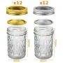 Mason Jars, 8 OZ Mason Jars Canning Jars Jelly Jars With Regular Lids and Bands, Ideal for Jam, Honey, Wedding Favors, Shower Favors, Baby Foods, DIY Magnetic Spice Jars, 24 Pack By SPANLA