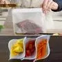 Fan-Ling 6 pcs Translucent Frosted PEVA Food Storage Bag,Eefrigerator Food Storage, Non-toxic and tasteless,store all kinds of food and drink