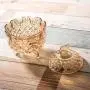 Transparente Farbige Schmetterlings-Kristall-Cukruss-Glasbehälter Geschenk Hochzeit Festliche Schmuckbox mit Deckel Lagerbehälter Zuckerzylinder [Transparent] Kleine Schmetterlinge