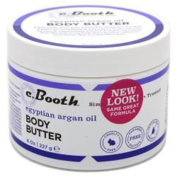 c. Booth Body Butter, Egyptian Argan Oil, 8 oz, 2 pk