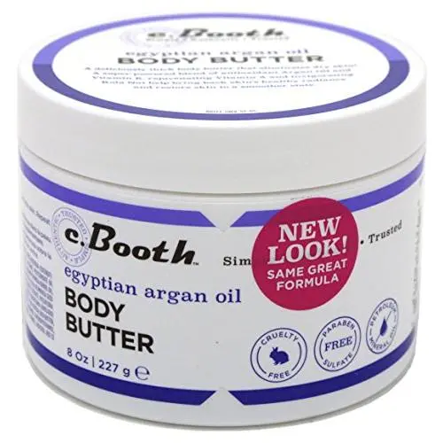 c. Booth Body Butter, Egyptian Argan Oil, 8 oz, 2 pk c. Booth Body Butter, Egyptian Argan Oil, 8 oz, 2 pk