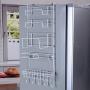 Homeleii 1PCS Multi-Function Metal Sidewall Refrigerator Storage Rack Shelf Organizer Kitchen Hook Holder Condiment Bottles Storage Rack
