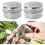 TOPBATHY 10 Pcs Magnetic Spice Tins,pice Storage Tins,Condiment Jar Set,Lid with Sift (Brightness)