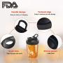 Mason Jar Lids - 4 Pack Wide Mouth Mason Flip Caps Seal Storage with Easy Pour Spout Reusable and Leak-Proof - for Drinking, Pouring and Storing for Mason/Ball/Canning Jars (Jars not Included)-Black