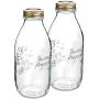 Shelf Floating Lead-free Glass Storage Jar Sealed Jar Kitchen Storage Tank Fresh Storage Bottle 1000ml 2. (Size : B)