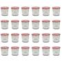 Klean Shop Jam Jars With Lids ? Red Lid Jam Jar Set ? Fruit Mason Jar ? Glass Jam Canning Jars ? DIY 4oz (120ml), 24 Pack Jars- Perfect for Jam Storing, Pickles and Many Other