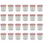 Klean Shop Jam Jars With Lids ? Red Lid Jam Jar Set ? Fruit Mason Jar ? Glass Jam Canning Jars ? DIY 4oz (120ml), 24 Pack Jars- Perfect for Jam Storing, Pickles and Many Other