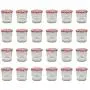 Klean Shop Marmeladengläser mit Deckeln? Rote Deckel Marmeladengläser Set? Frucht Glasgläser? Glas Marmeladengläser für DIY 4oz (120ml), 24er Set – Perfekt für Marmelade, Einmachen und viele weitere Anwendungen