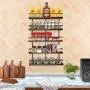 5 Tier Wall Mount Spice Rack Organizer,Pantry Cabinet Door Spice Shelf Storage 5 Tier Wall Mount Spice Rack Organizer,Pantry Cabinet Door Spice Shelf Storage