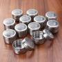 Hemoton 12pcs Magnetic Spice Tin Storage Spice Containers Magnetic Spice Jars Organizer Storage Condiment Container Set,Window Top Lid with Sift or Pour, Magnetic on Refrigerator and Grill