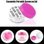 SumDirect 100Pcs 5G/5ML Empty Clear Plastic Cosmetic Containers with Hotpink Lids, Sample Jars, Makeup Sample Containers for Cream Lotion with a Snoop