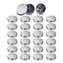 24 Pack 2 oz / 60ml Round Aluminum Lip Balm Tin Cans with Screw Top Lids - Silver Cosmetic Sample Containers - Metal Empty Tins Travel Storage Tin Jars for Salve, Spice, Candies or Crafts