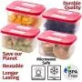 Quicker Defrost- Reusable Freezer Containers with Lids Set of 4-23.5 oz. for Soups, Leftovers, Meal Prep, Food Storage Airtight Food Storage Containers With Lids Plastic Freezer Containers Jars Quicker Defrost- Reusable Freezer Containers with Lids Set of 4-23.5 oz. for Soups, Leftovers, Meal Prep, Food Storage Airtight Food Storage Containers With Lids Plastic Freezer Containers Jars