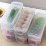 FGDJEE Food Storage Containers Refrigerator Bin Plastic Food Containers Space Saving Easy Snap Lock BPA Free Kitchen Use (B)