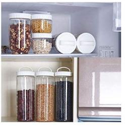 Kitchen Transparent Food Storage Container with Lids Sealing Pot Cereal Grain bean Rice Sealed Plastic Milk Powder Jar,H