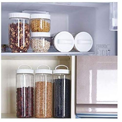 Kitchen Transparent Food Storage Container with Lids Sealing Pot Cereal Grain bean Rice Sealed Plastic Milk Powder Jar,H