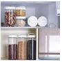 Kitchen Transparent Food Storage Container with Lids Sealing Pot Cereal Grain bean Rice Sealed Plastic Milk Powder Jar,H