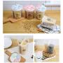 Multi-Grain Storage Box, Transparent Plastic Cereal Storage Containers Divider with Lids & Pour Spout for Dry Food, Flour, Sugar, BPA Free