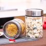 WANGLXST Airtight Food Storage Container, Storage Jar, Dried Fruit Bottle Good Sealing Heat-Resistant Borosilicate Glass Sealed Cans Sealed Bottle Box, Transparent