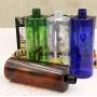 2PCS 500ML 17OZ Green Empty Plastic Pump Bottles with Random Color Pump Head Shower Gel Shampoo Lotion Conditioner Storage Holder Refillable Portable Container Jar for Travel Home Use