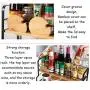Multi-purpose Spice Jar Set, Ceramic Spice Storage Canister With Spice Rack Wood Lids Spoon Kitchen Seasoning Box Set-p