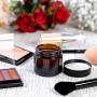 Round Amber Glass Jars with Lids for Cosmetics (2 oz, 24 Pack)