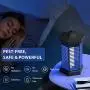 Piège à Insectes Électrique à Recharge Zapper Extérieur avec 5 Plaques Adhésives, Piège Électrique Anti-Moustiques Waterproof pour Jardin, Intérieur, Patio, Cuisine