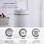 Kitchen Airtight Food Storage Containers Ceramic with Lids Large Cylinder Porcelain Canisters Jars,Rustic Home Decor,Pantry Organization and Storage for Flour Snacks Sugar Coffee Cereals 20L White