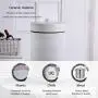 Kitchen Airtight Food Storage Containers Ceramic with Lids Large Cylinder Porcelain Canisters Jars,Rustic Home Decor,Pantry Organization and Storage for Flour Snacks Sugar Coffee Cereals 20L White