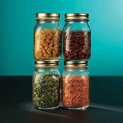 Glass Jars - 12 Pack (17 Ounce) with Airtight Lid for Canning Fermenting Preserving Storing Clear