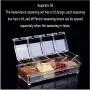 Plateau de Condiments Transparent GTJXEY, 4 Pièces, Boîtes de Condiments en Acrylique, Récipients pour Assaisonnements avec Couvercle et Cuillère Plateau de Condiments Transparent GTJXEY, 4 Pièces, Boîtes de Condiments en Acrylique, Récipients pour Assaisonnements avec Couvercle et Cuillère