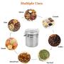 Cookie Jar Cereal Coffee Storage Containers Jar 304 Stainless Steel with Lids Airtight Bpa Free Large, Food Storage Containers Jar for Kitchen Pantry Organization Canister Candy Bulk, 650mL