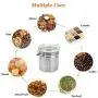 Cookie Jar Cereal Coffee Storage Containers Jar 304 Stainless Steel with Lids Airtight Bpa Free Large, Food Storage Containers Jar for Kitchen Pantry Organization Canister Candy Bulk, 650mL