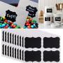 Chalkboard Labels for Spice Jars Mason Containers Food Stickers Storage Organize Your with Labeling Peel Stick Black Complete to Decorate Removable 36 Pcs/Set Fancy Frame Shape Reusable Waterproof.