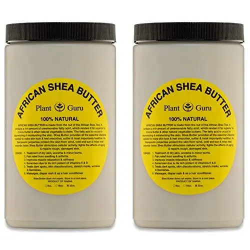 Raw African Shea Butter 32 oz (2 Pack) Bulk Unrefined Grade A 100% Pure Natural Ivory / White From Ghana DIY Crafts, Body, Lotion, Cream, lip Balm, Soap Making, Eczema, Psoriasis And Aid Stretch Marks Raw African Shea Butter 32 oz (2 Pack) Bulk Unrefined Grade A 100% Pure Natural Ivory / White From Ghana DIY Crafts, Body, Lotion, Cream, lip Balm, Soap Making, Eczema, Psoriasis And Aid Stretch Marks