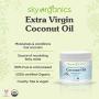 Organic Extra Virgin Coconut Oil by Sky Organics (16.9 oz) USDA Organic Coconut Oil Cold-Pressed Kosher Cruelty-Free Unrefined Coconut Skin Moisturizer Hair Mask