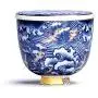 Druckglas Teekanne Küchen Lebensmittelbehälter Blau Weiß Kaffeebecher Mini Porzellan Teetasse Crockery Tee Kaffee Zucker Aufbewahrungsglas Tank, LHBXyishangxiaoguan