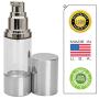 Sterile Airless Pump Bottle 1oz - Refillable Cosmetic Container – Best as Makeup Foundations and Serums - Lightweight Leak Proof & Shockproof Container. BPA Free