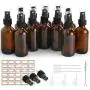 Glass Spray Bottles, ESARORA 12 Pack 2oz Amber Glass Spray Bottle Set Fit for Essential Oils - Cleaning Products - Aromatherapy Glass Spray Bottles, ESARORA 12 Pack 2oz Amber Glass Spray Bottle Set Fit for Essential Oils - Cleaning Products - Aromatherapy