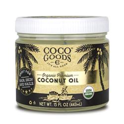 CocoGoodsCo Vietnam Single-Origin Organic Premium Coconut Oil, Centrifuge Extracted - Great for Hair and Nails Care, Skin Moisturizer (Home/Value Pack, 15 fl. oz Jar)