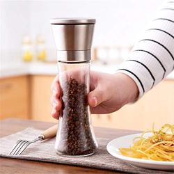 Kitchen Food Storage Jar Airtight Food Storage Kitchen Glass Jar Moisture-Proof Home Multi-Purpose Jam Bottle Cruet Slim Stainless Steel Manual Grinder