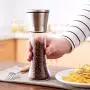 Kitchen Food Storage Jar Airtight Food Storage Kitchen Glass Jar Moisture-Proof Home Multi-Purpose Jam Bottle Cruet Slim Stainless Steel Manual Grinder