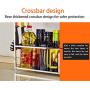 Kitchen Stainless Steel Rack,2-Tier Standing Rack Kitchen Bathroom Countertop Storage Organizer Spice Jars Bottle Shelf Holder Rack Wall-mounted Punch-free Seasoning Shelf Tool Holder with 4 Hooks